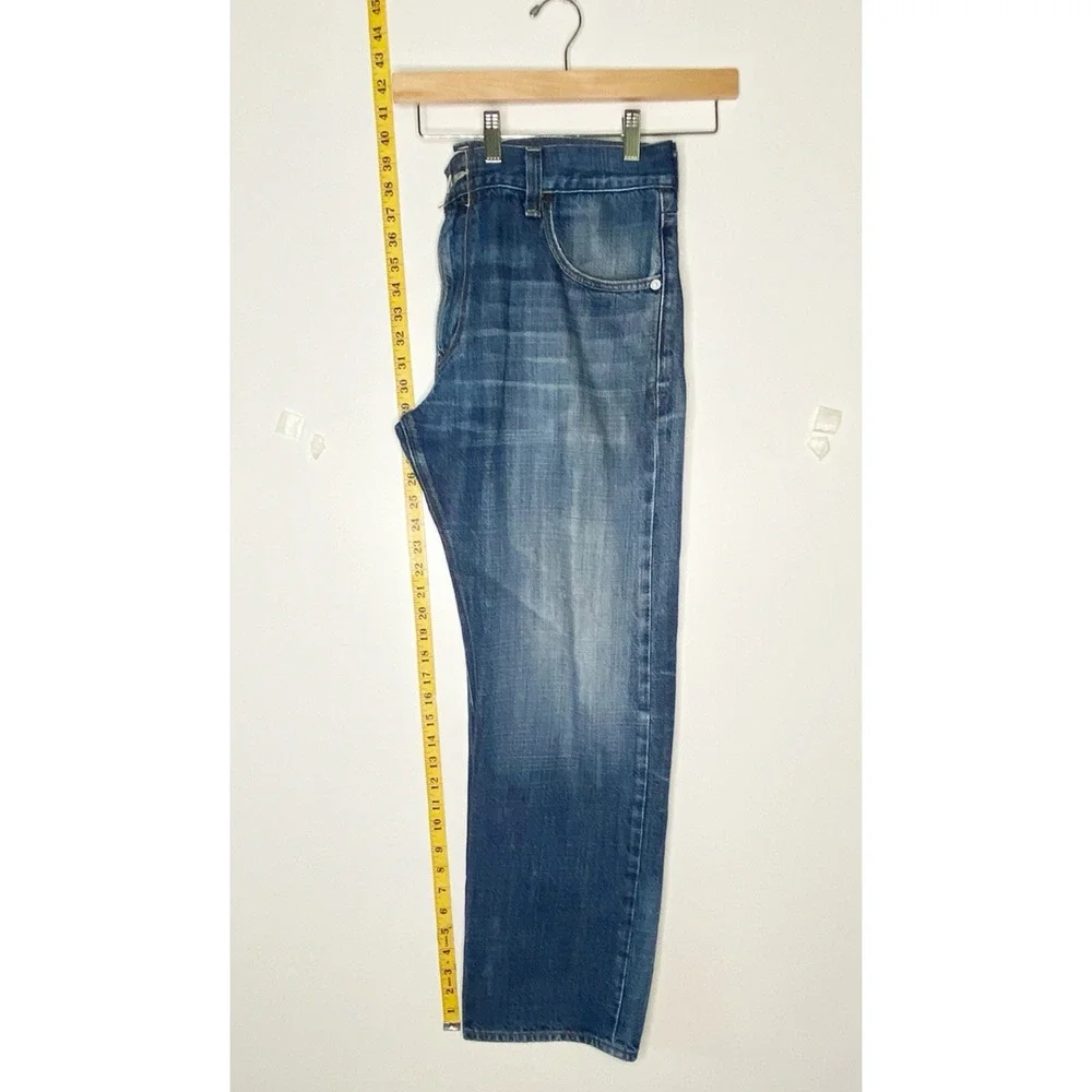Levis 514 Jeans Mens 36x30 Slim Straight Leg Blue Denim Faux Flap Pocket Western